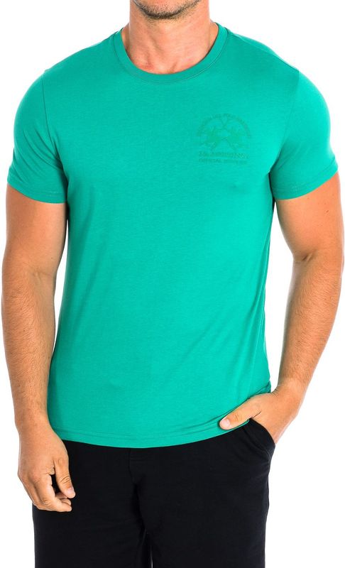 La Martina - TMR011-JS206 - T-shirt - Groen - 100% Katoen