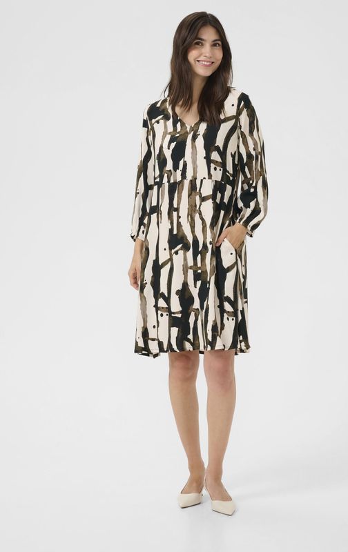 Jurk CUashley Feminine grey white