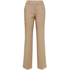 SELECTED FEMME High Waist Flared Broek SLFRITA Camel - Maat XS