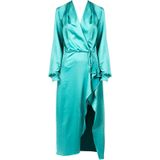 Pinko - Elegante Omslagjurk - Blauw - Dames