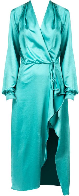 Pinko - Elegante Omslagjurk - Blauw - Dames