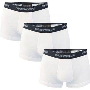 Armani 3-pack Core Logo Boxershorts Voor Heren In Wit - Maat S