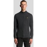 Lyle & Scott - Lamswol Blend Rits Cardigan - Grijs