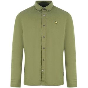 Lyle & Scott Slim Fit Green Long Sleeved Oxford Shirt