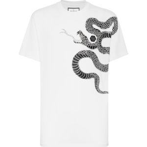 Philipp Plein, Heren, Tops, Wit, Maat: 2XL Katoen,