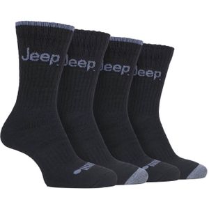 Jeep - 4-pack - Thermosokken - Zwart / Houtskool - Polykatoenmix