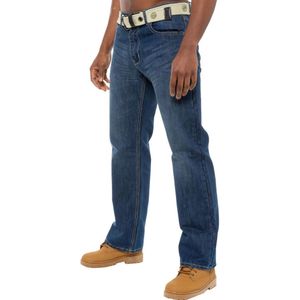 Enzo | Jeans met normale pasvorm en riem voor heren - blauw