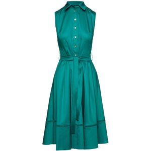 Jurk - Dennengroen - Vlecht Detail