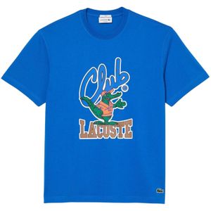 Lacoste Unisex Adult Handtekening Relaxed Fit T-shirt (Blauw)