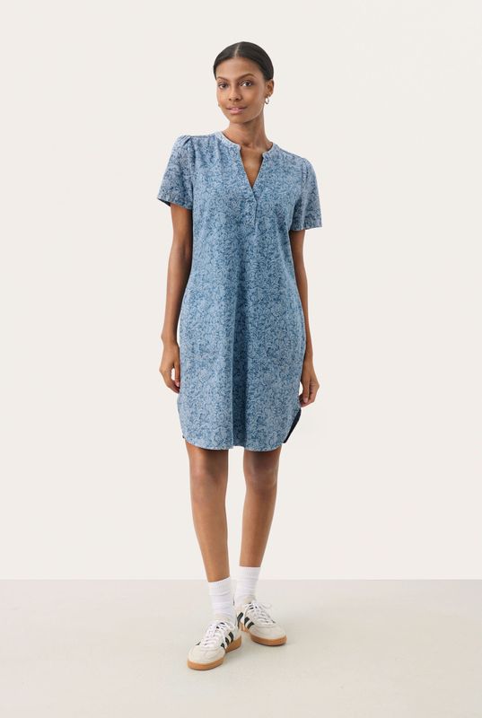 Part Two, Dames, Jurken, Blauw, Maat: S Denim,