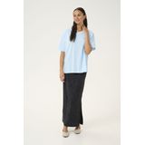 Kaffe - Boxy Tee Nantucket Breeze Top - Blauw - Dames