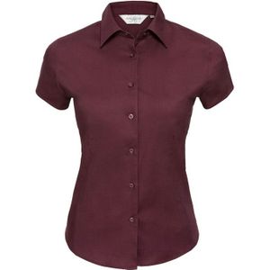 Russell Collection Dames/Dames Easy-Care Getailleerd overhemd met korte mouwen (Haven)