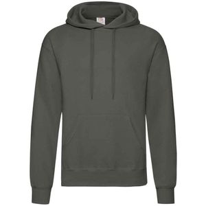 Fruit of the Loom Volwassenen Unisex klassiek sweatshirt met capuchon (Licht Grafiet)