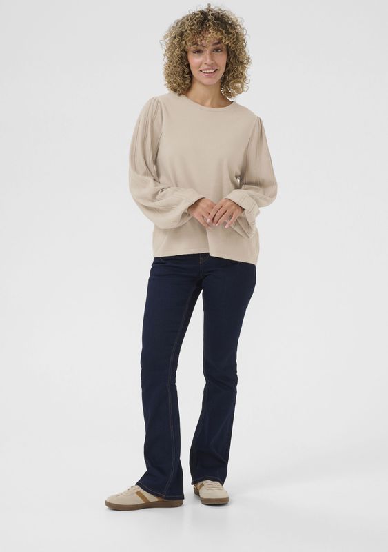 Cream - Dela - Gebreide Trui - Nude - Losse Pasvorm