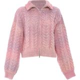 Mymo - Vest - Regenboog - Kabelgebreid - Dames