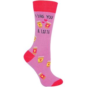 Urban Eccentric - I Like You A Latte NieuwigheidSokken - Ik Vind Je Een Latte Leuk