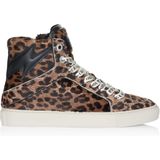 Zadig Voltaire - High Flash - Schoen - Wit - Bedrukte Koeienhuid