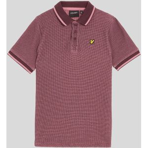 Lyle & Scott jongens two-tone wafel poloshirt - rood