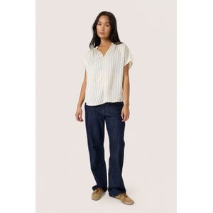 Blouse met korte mouwen SLIoana Classic fit beige