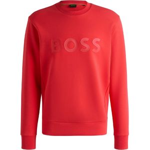 Heren Boss Salbo Crewneck Sweatshirt in Rood