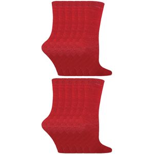 12 paar katoenen effen kleurrijke casual kindersokken - Rood