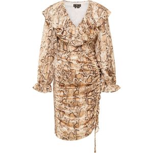 faina jurk met slangenprint nelice