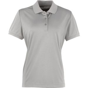 Premier Dames/dames Coolchecker korte mouw Pique Polo T-Shirt (Zilver)