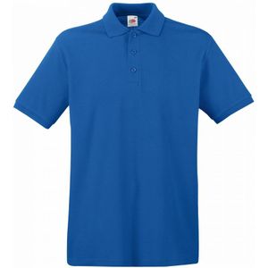 Fruit Of The Loom Premium Heren Poloshirt Met Korte Mouwen (Royaal Blauw) - Maat XL