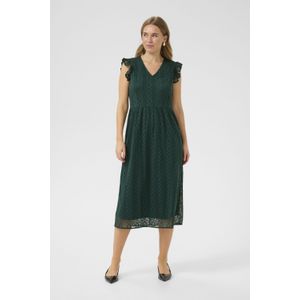 Jurk Feminine dark green