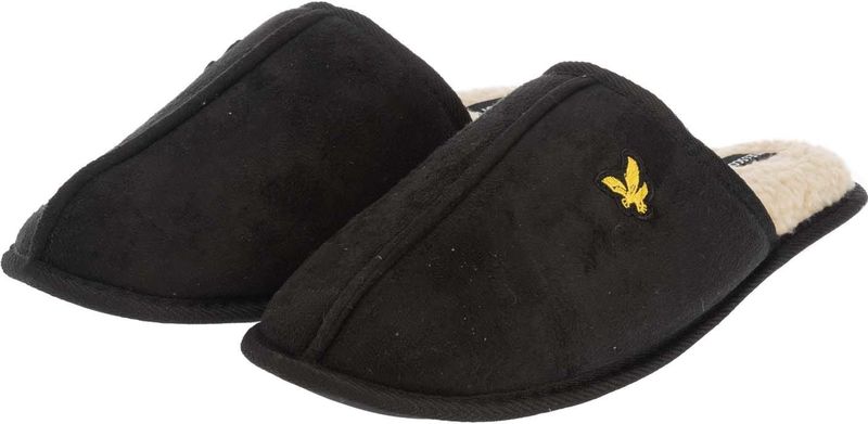 Lyle And Scott - Tarquinn - Pantoffels - Zwart - Textiel - Rubberen Zool