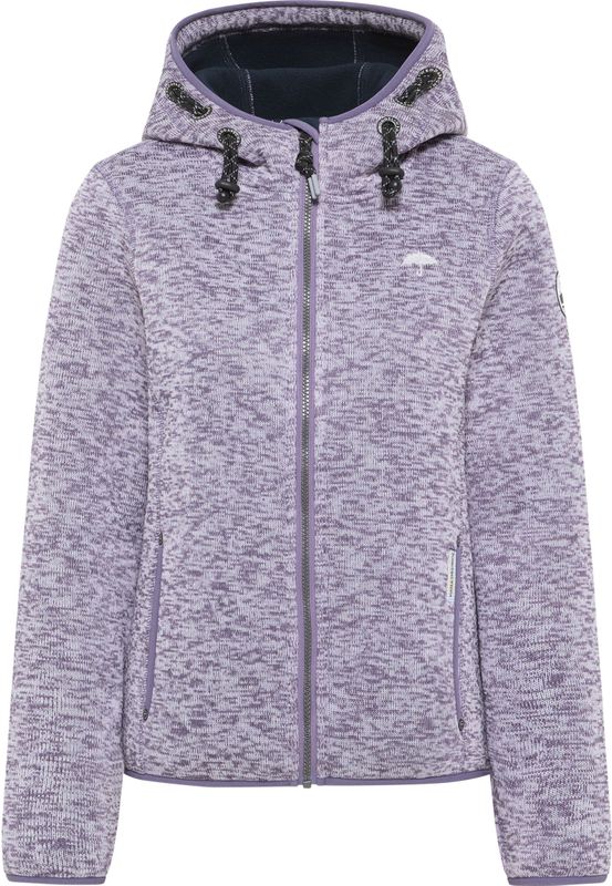 Schmuddelwedda - Fraully - Gebreide Fleece Jas - Rokerig Paars Melange
