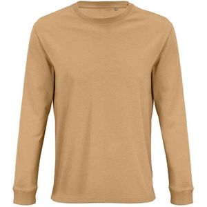 SOLS Unisex Adult Pioneer Organic Cotton T-shirt met lange mouwen (Donker Beige)