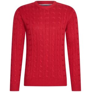 Cappuccino Italia Sweaters Cable Pullover Rood Rood - Maat 2XL