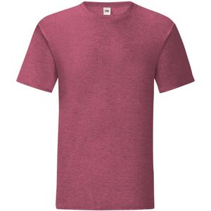 Fruit Of The Loom - Iconisch T-shirt - Heather Bordeaux