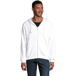 SOLS Heren Spike Full Zip Hoodie (Wit)