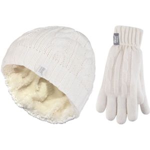 Heat Holders - Damesmuts en handschoenenset voor de winter - Room
