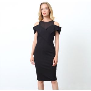 Jerseyjurken - Gemonteerde Jurk - Bardot Halslijn - Korte Jurk