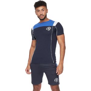 Crosshatch Heren Rentrays T-shirt & Korte Broek Set (Marine)