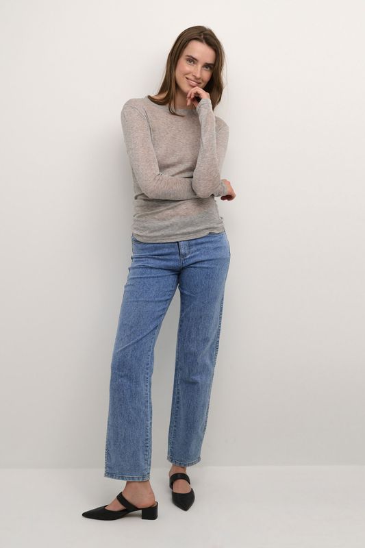 T-shirt met lange mouwen Slim fit grey