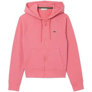 Lacoste Dames/Dames Fleece Full Zip Hoodie (Roze)