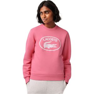 Lacoste Dames/Dames Organic Cotton Fleece Los Sweatshirt (Roze)