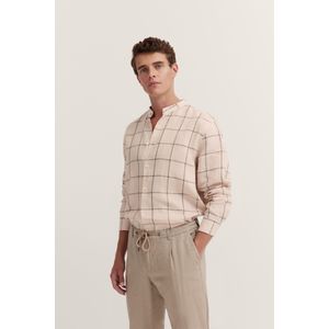 Bugatti - Linnen Overhemd - Ruitpatroon