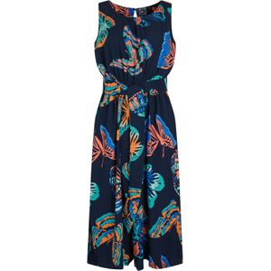 Weird Fish Dames/Dames Nalani Vlinder Eco Liva jumpsuit (Donkerblauw)