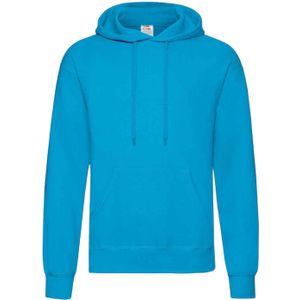 Fruit Of The Loom Unisex Volwassenen Klassiek Sweatshirt met capuchon (Azuurblauw)