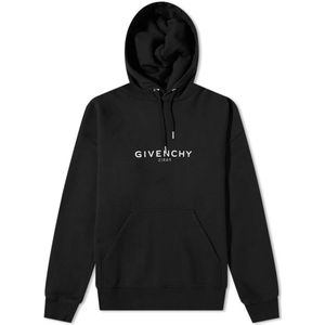 Givenchy Hoodie met omgekeerd logo zwart