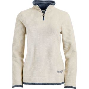 Weird Fish Dames/Dames Beye Grid Eco Friendly Quarter Zip Fleece Top (Ecru)