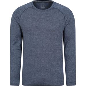 Mountain Warehouse Heren Stripe IsoCool Base Layer Top (Marine)