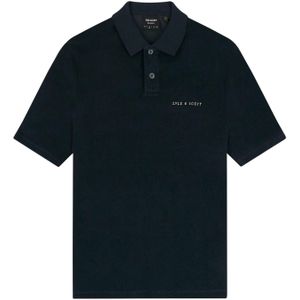 Lyle & Scott Heren badstof poloshirt (Marine)