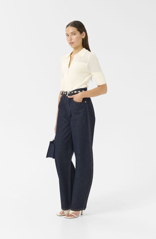 Gestuz - Gzmagny Top Bluser - Beige - Dames Top - Slim Fit