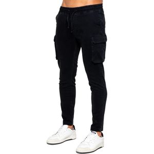 Enzo - Heren Cargo Broek - Beige - Straight Fit Denim